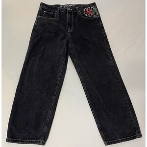 Ninth Hall Ambush Men's Jeans 34 Black Baggy‎ Graffiti Y2K Eagle Snake